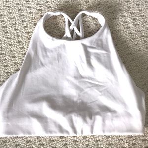 Athleta white XS halter with strappy back